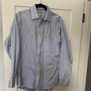Jos. A. Bank Light Blue Patterned Dress Shirt